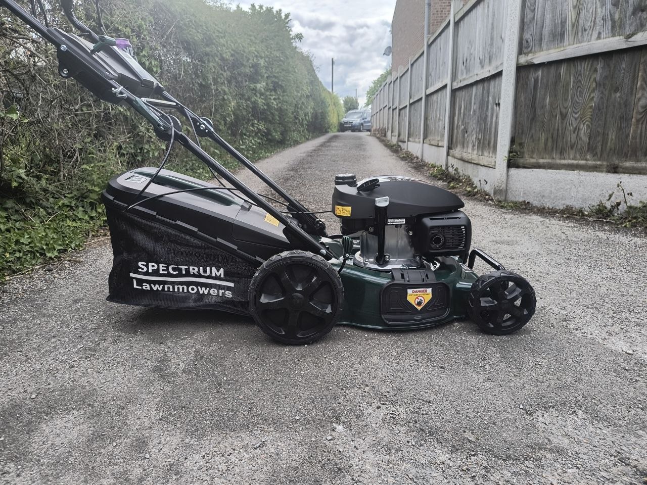 Spectrum TG48-PRO mower on a lane in Sandwich, Kent.